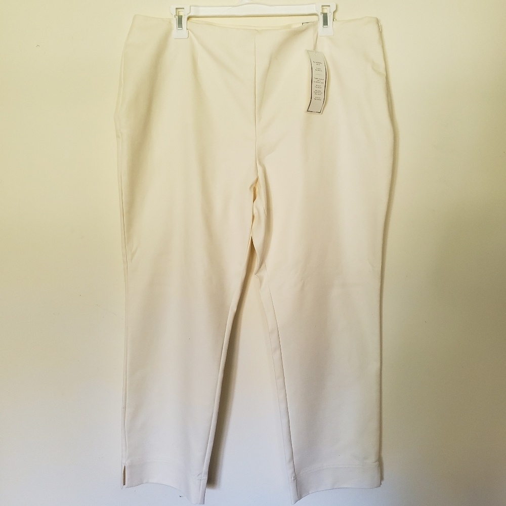 Size 16P Cream Women's Slacks/Charter Club Petite
